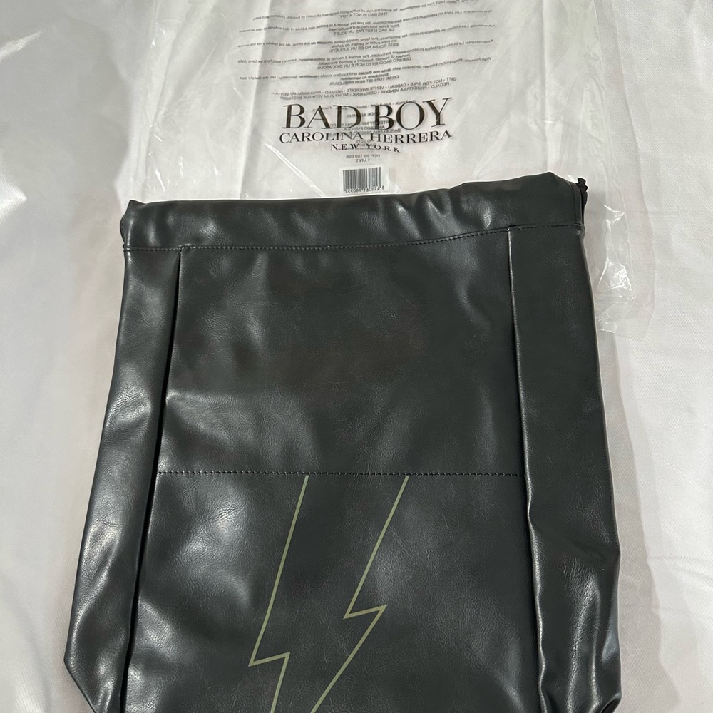 Carolina Herrera Black Leather Men's Backpack